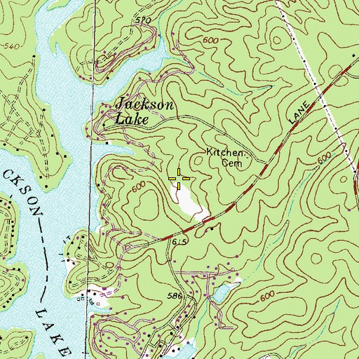 Topographic Map of Sherwood Forest, GA