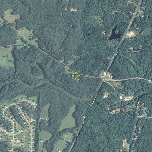 Aerial/Satellite Image of Snapping Shoals Church, GA