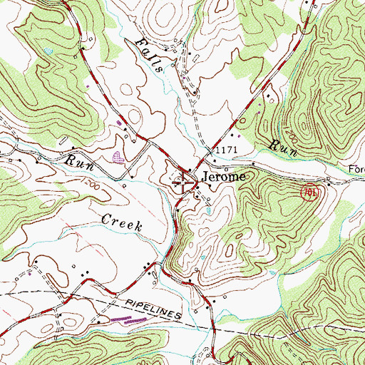Topographic Map of Saint Pauls Lutheran Church, VA