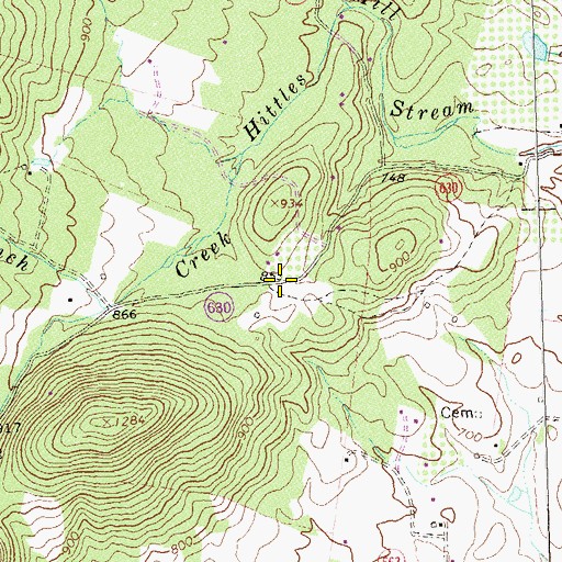Topographic Map of Laureldale School (historical), VA