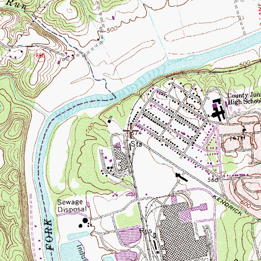 Topographic Map of Royal Village, VA