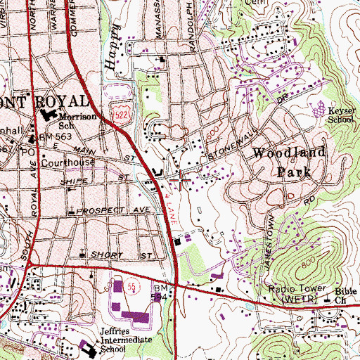Topographic Map of Faith Fellowship Church, VA