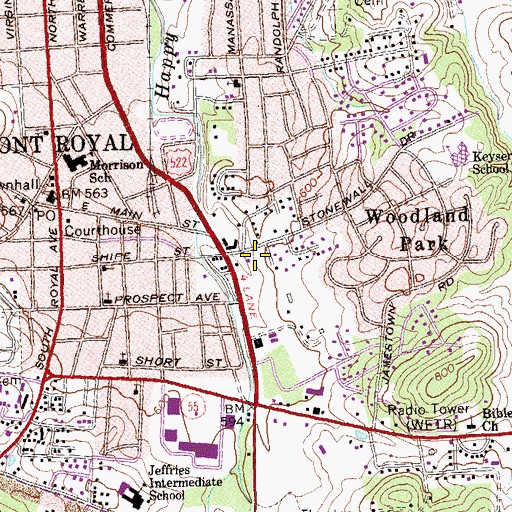 Topographic Map of Faith Fellowship Church, VA