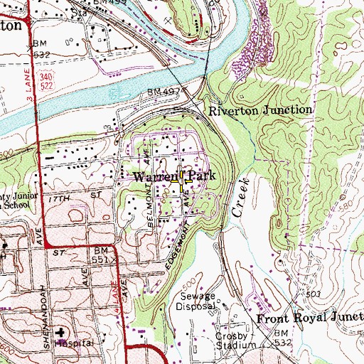 Topographic Map of Kingdom Hall of Jehovahs Witnesses, VA