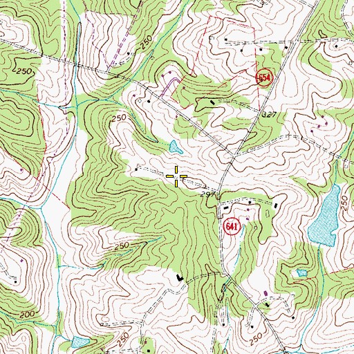Topographic Map of Amber Lake, VA