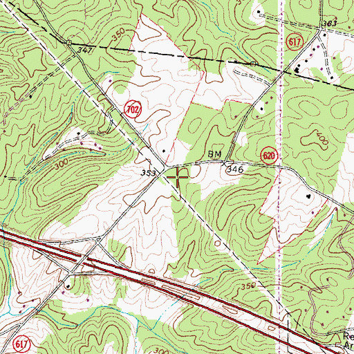 Topographic Map of Beacon Hill, VA