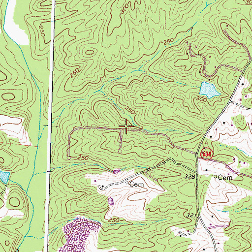 Topographic Map of Crosswoods West, VA