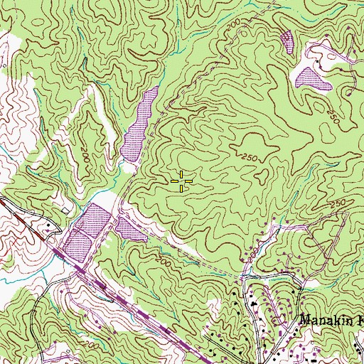 Topographic Map of Edgehill, VA