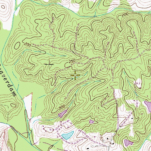Topographic Map of Hillcrest, VA