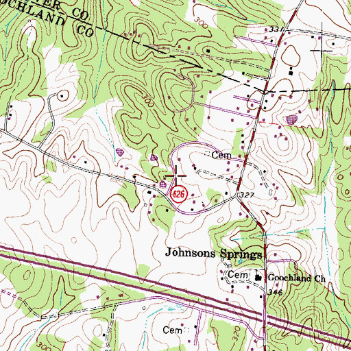 Topographic Map of Nelwood Estates, VA