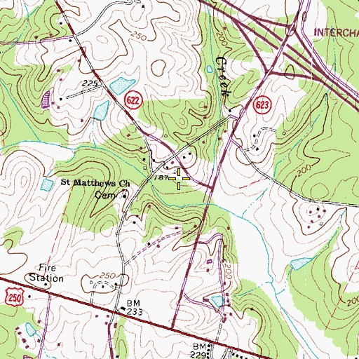 Topographic Map of Wingmead, VA