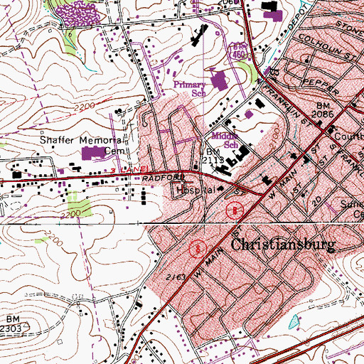 Topographic Map of Lee-Hi Court, VA