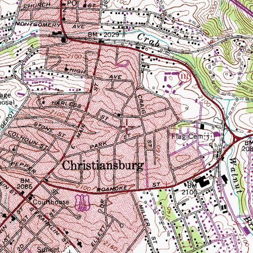 Topographic Map of Pilgrim Tabernacle (historical), VA