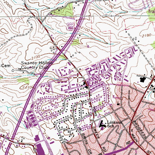 Topographic Map of Sundance Village, VA