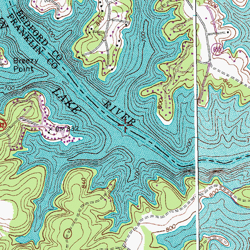 Topographic Map of Greers Ford, VA