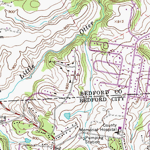 Topographic Map of Northwood Heights, VA