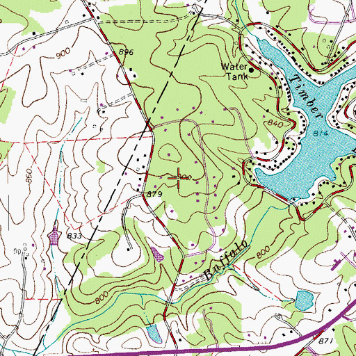 Topographic Map of Federal Hill Estates, VA