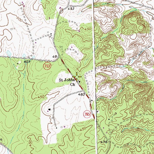 Topographic Map of Mount Pleasant School (historical), VA