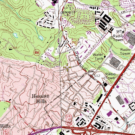 Topographic Map of Barterbrook, VA