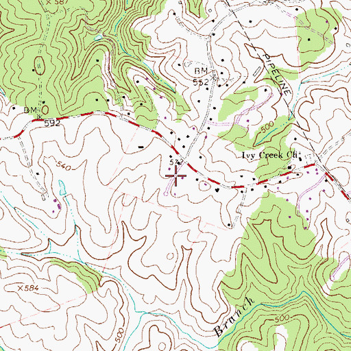 Topographic Map of Clearview Meadows, VA