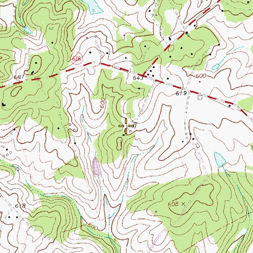Topographic Map of Farmington Hunt Clubhouse, VA