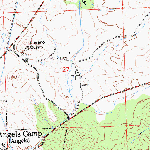 Topographic Map of Calmo Number Two Mine, CA