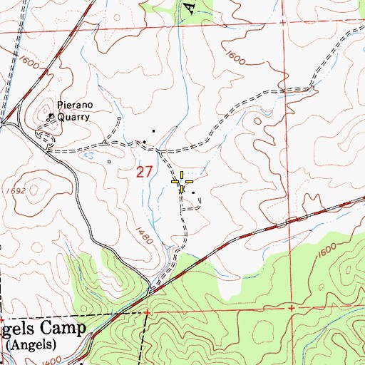 Topographic Map of Calmo Number Two Mine, CA