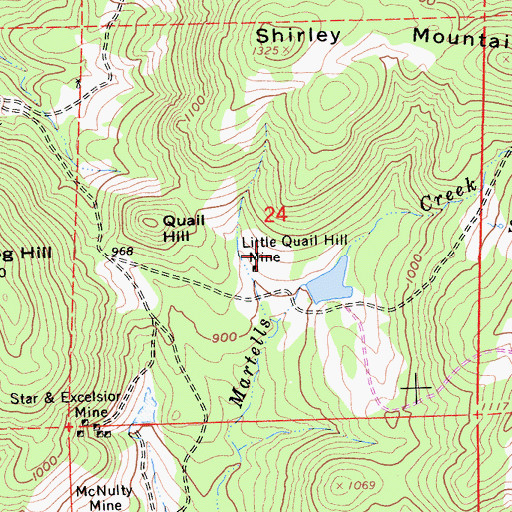 Topographic Map of Collier Mine, CA