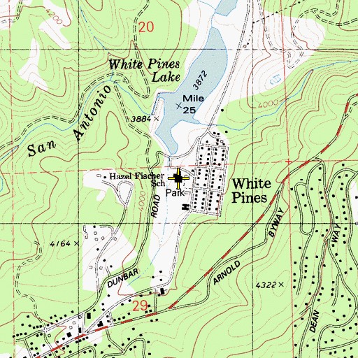 Topographic Map of Hazel Fischer Elementary School, CA