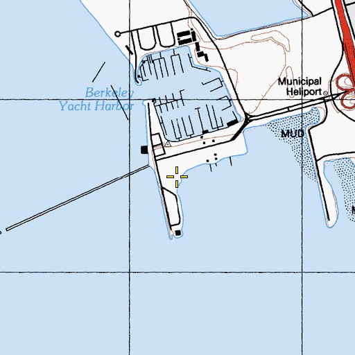 Topographic Map of Shorebird Park, CA