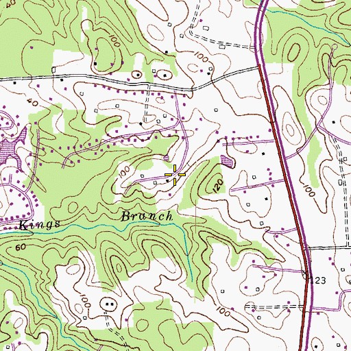 Topographic Map of Ashwood Manor, MD
