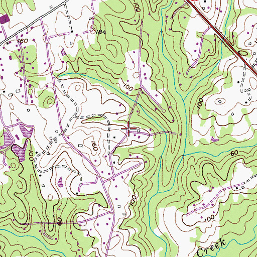Topographic Map of Dunkirk Woods, MD