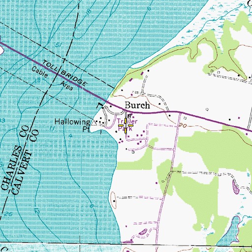 Topographic Map of Anchorage Park Mobile Home Park, MD
