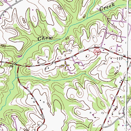 Topographic Map of Briarwood, MD