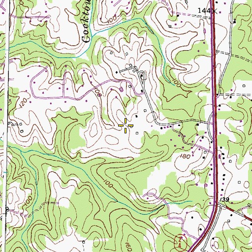 Topographic Map of Carriage Hills, MD