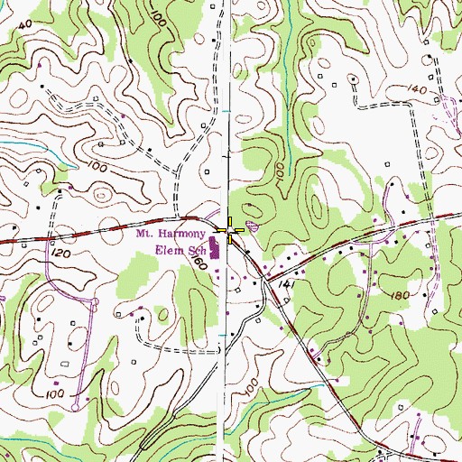 Topographic Map of Cattertons Reach, MD
