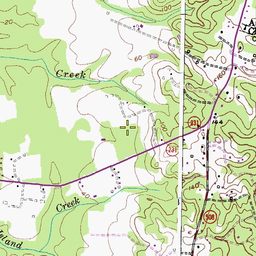 Topographic Map of Hallowing Point Park, MD