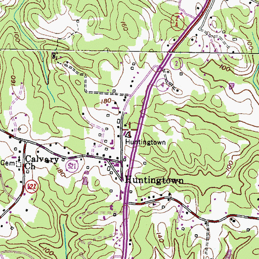 Topographic Map of Hunting Creek Annex Adult Education Program, MD