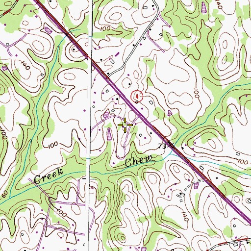 Topographic Map of Lord Calvert Hills, MD