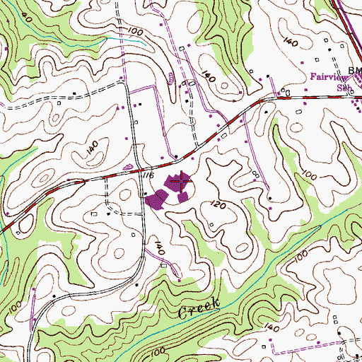 Topographic Map of Northern High School, MD