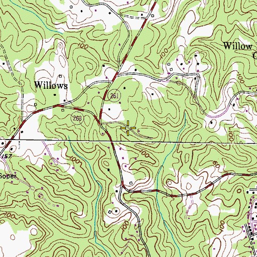 Topographic Map of Pinewood Acres, MD