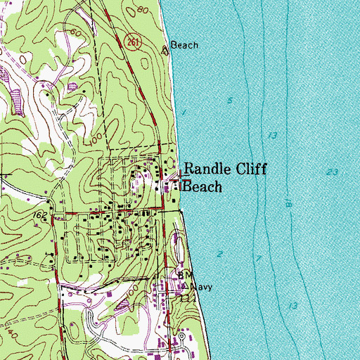 Topographic Map of Randle Cliff Community Church, MD