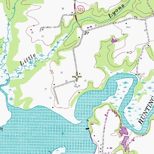 Topographic Map of Wild Goose Landing, MD