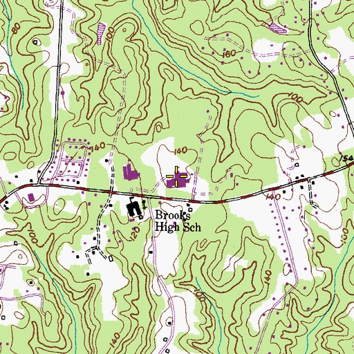 Topographic Map of Calvert Elementary School, MD