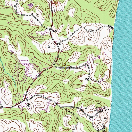 Topographic Map of Angelica, MD