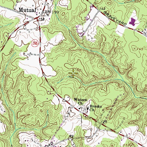 Topographic Map of Matapeake, MD
