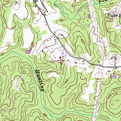 Topographic Map of Parran Hunt Estates, MD