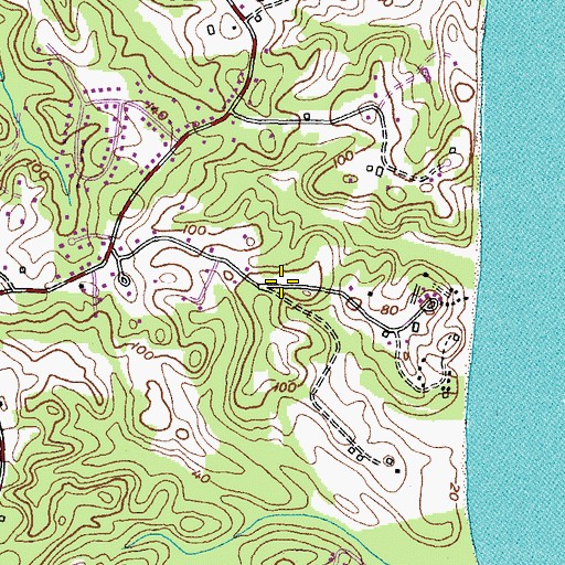 Topographic Map of Pine View Estates, MD