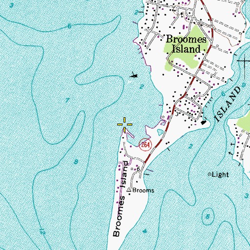 Topographic Map of Skinners Point, MD