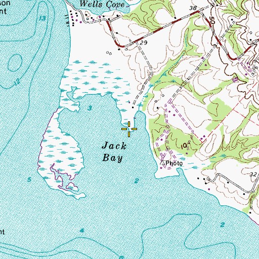 Topographic Map of Smith Point, MD